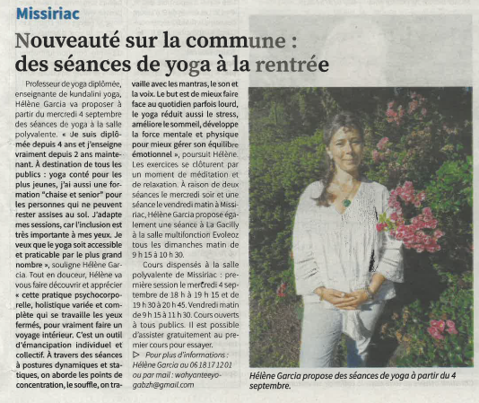 LES INFOS YOGA